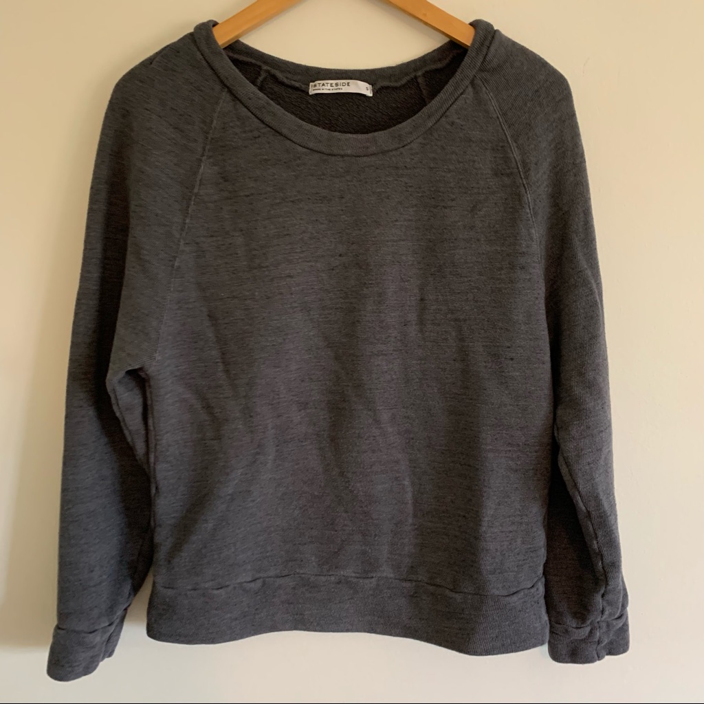 Stateside Dark Gray Pullover Sweatshirt, Small